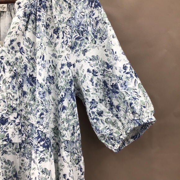 Wonderly Blue and White Floral Midi Dress - Picture 5 of 8